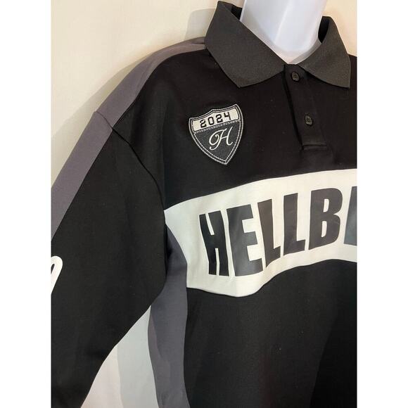 Hellbent Records Merch Good music for bad people Jersey collared Long Sleeve - Picture 3 of 11
